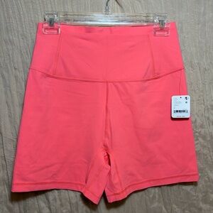 FP Movement Neon Coral High Rise Bike Shorts Size L NWT